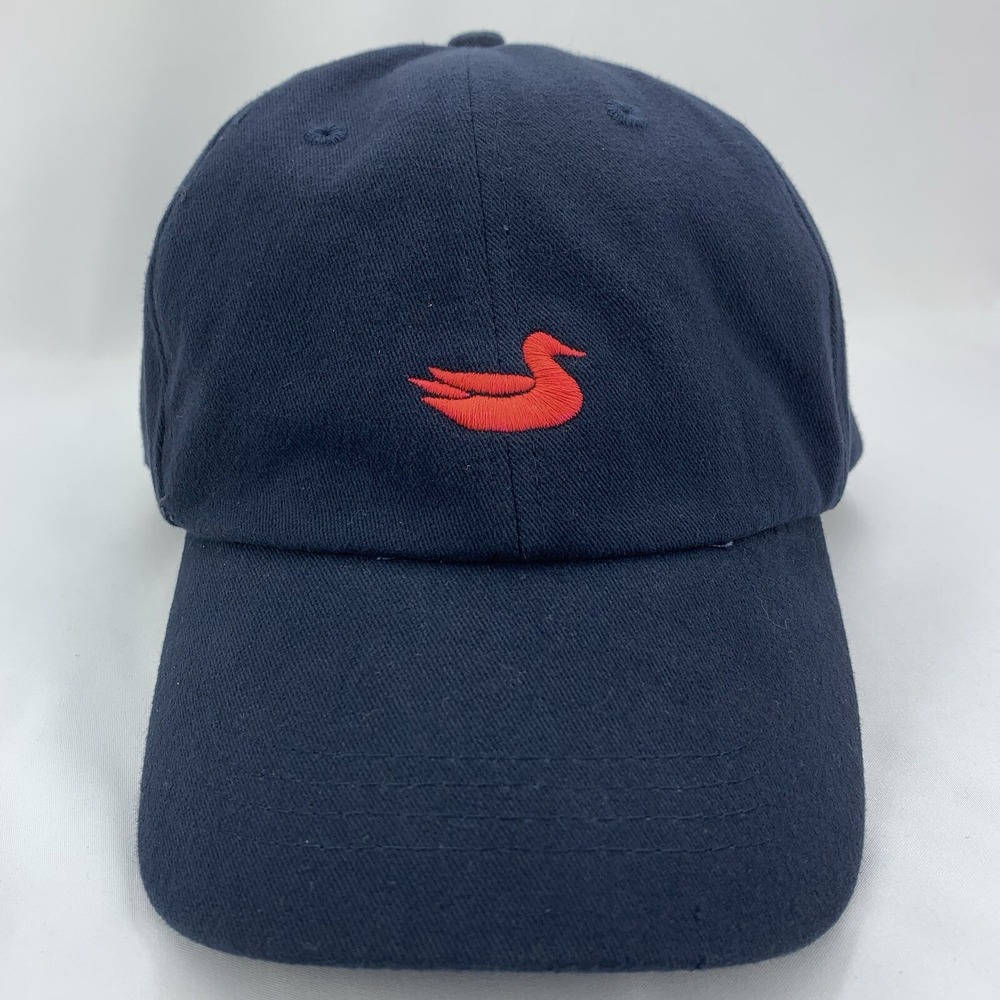 Southern Marsh Hat Blue Red Adjustable Leather Strap Unstructured Baseball Cap
